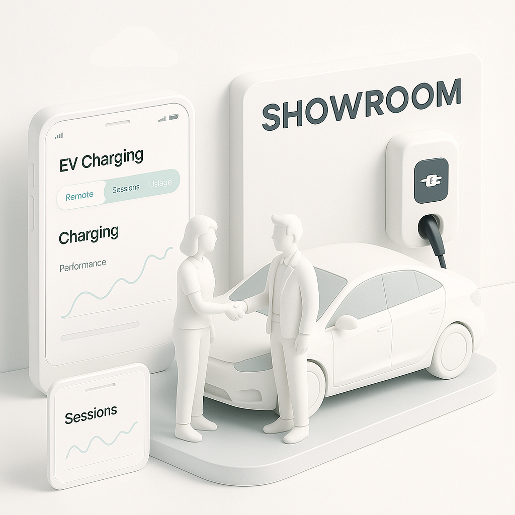 EV charger being installed in a residential garage